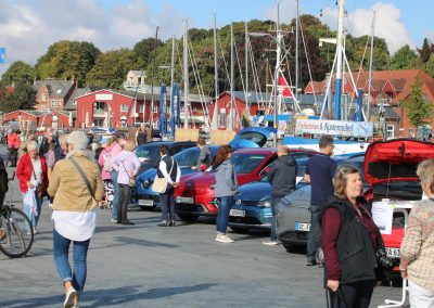 Unsere ausgestellten Fahrzeuge an der Hafenmeile in Eckernförde beim Mohltied-Event